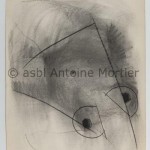 Sans titre, Antoine Mortier, 1960, fusain sur papier steinbach malmédy, 112,5x150